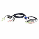 Aten 3M Usb Vga To Dvi-A Kvm Cable With Audio - High-Quality Connectivity For Pc And Console