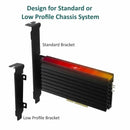 Vantec M.2 Nvme Ssd Pcie X4 Adapter With Addressable Rgb Led