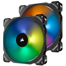 Corsair Ml140 Pro Rgb Led 140Mm Pwm Premium Magnetic Levitation Fan — Dual Fan Pack With Lighting Node Pro