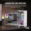 iCUE LINK 2500X RGB Micro ATX Dual Chamber PC Case; White