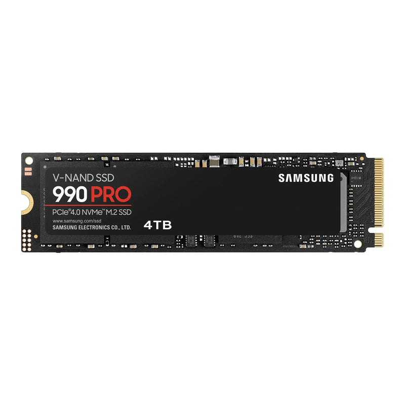 Samsung Mz-V9P4T0Bw 990 Pro 4 Tb Nvme Ssd - Read Speed Up To 7450 Mb S; Write Speed To Up 6900 Mb S; Random Read Up To 1400000 I