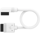 Corsair Icue Link Cable; 2X 200Mm With Straight Slim 90° Connectors; White