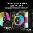 CORSAIR iCUE LINK H170i RGB Liquid CPU Cooler - QX140 RGB Fans - 420mm Radiator - Fits Intel® LGA 1700; AMD® AM5 - Hub Included