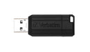 VERBATIM 64GB PINSTRIPE USB BLK