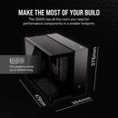 2500D AIRFLOW Micro ATX Dual Chamber PC Case; Black