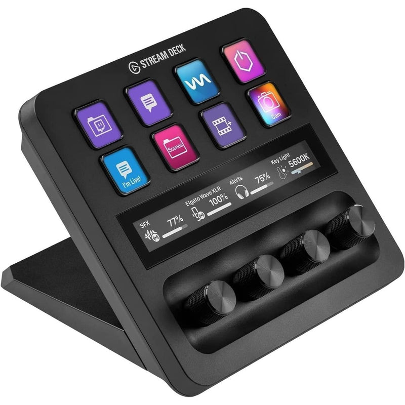 Elgato Stream Deck + - 8 Customizable LCD Keys; 4 multifunction dials