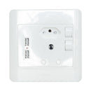 Single Wall Socket With 2X Usb Charging Ports - 1X 16A Slimline Sa And 1X 16A Sa