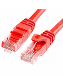 Acconet Cat6 Utp Flylead, 0.5 Meter, Straight, Stranded Cable, Moulded Boots And Plugs, Red