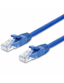 Acconet Cat6 Utp Flylead, 0.5 Meter, Straight, Stranded Cable, Moulded Boots And Plugs, Blue