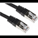 Acconet Cat6 Utp Flylead, 0.5 Meter, Straight, Stranded Cable, Moulded Boots And Plugs, Black