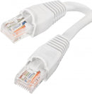 Acconet Cat6 Utp Flylead, 1 Meter, Straight, Stranded Cable, Moulded Boots And Plugs, White