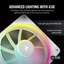 CORSAIR iCUE LINK LX120 RGB 120mm PWM Fan - Dual Light Loops – Requires iCUE LINK System Hub (Sold Separately) - White