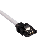 Corsair Premium Sleeved SATA Data Cable Set with Straight Connectors; White; 60cm