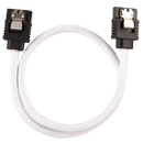 Corsair Premium Sleeved SATA Data Cable Set with Straight Connectors; White; 30cm