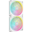 CORSAIR LX RGB Series; iCUE LINK LX140 RGB White; 140mm Fan; Dual Pack; iCUE LINK System Hub Included