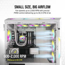 CORSAIR iCUE AF120 RGB SLIM 120mm PWM Fluid Dynamic Bearing Fan - White