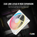 CORSAIR LX-R RGB Series; iCUE LINK LX140-R RGB White; 140mm RGB Fan; Single Fan.