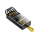 Linkqnet Tpb746 20,000Mah Powerbank With Built-In Charging Cables - Type-C, Micro Usb And Lightning