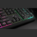 CORSAIR K55 Core Gaming Keyboard; Backlit Zoned RGB LED; Rubberdome