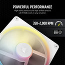 CORSAIR LX-R RGB Series; iCUE LINK LX140-R RGB White; 140mm RGB Fan; Single Fan.