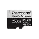 Transcend 340S 256Gb Ultra Perfromance Micro Sd Uhs-I U3 V30 A2 Class10 - Read 160 Mb S - Write 125Mb S - With Sd Adptor - Tlc