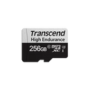 Transcend 350V 256Gb High Endurance Micro Sd Uhs-I U3 Class10 - Read 100 Mb S - Write 45Mb S - With Sd Adptor