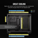 2500X Micro ATX Dual Chamber PC Case; Black.