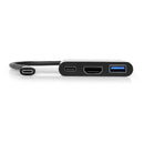 Port Docking Station - Mini Type-C - Hdmi - Usb3 With Power Distribution