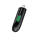 TRANSCEND 64GB JF790 USB C (5Gpbs) CAPLESS FLASH DRIVE - BLACK AND GREEN