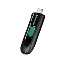 TRANSCEND 128GB JF790C USB C (5Gpbs) CAPLESS FLASH DRIVE - BLACK AND GREEN