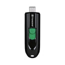 TRANSCEND 64GB JF790 USB C (5Gpbs) CAPLESS FLASH DRIVE - BLACK AND GREEN