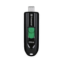 TRANSCEND 256GB JF790C USB C (5Gpbs) CAPLESS FLASH DRIVE - BLACK AND GREEN