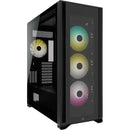 Corsair Icue 7000X Rgb Tempered Glass Full Tower Smart Case Black - Includes Fan And Rgb Controller Commander Core Xt + Light Loop Fans