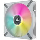 Corsair Ml140 140Mm Pwm 400 - 2000 Rpm Premium Magnetic Levitation Fan Dual Pack With Lighting Node Core - White