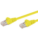 Linkqnet Rj45 Cat5E Anti-Snag Moulded Pvc Network Flylead - Yellow - 1M