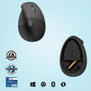 Logitech Lift Vertical Ergonomic Mouse - Graphite Black - 2.4Ghz Bt - N A - Emea-914 - On+Offline;B2C