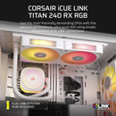 Corsair Icue Link Titan 240 Rx Rgb Liquid Cpu Cooler - White – Rx120 Rgb Fans – Fits Intel® Lga 1851 1700; Amd® Am5 Am4 – Icue L
