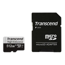 Transcend 350V 512Gb High Endurance Micro Sd Uhs-I U3 Class10 - Read 100 Mb S - Write 45Mb S - With Sd Adptor