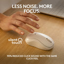 Logitech(R) M240 Silent Bluetooth Mouse - Off-White
