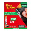 Water Paper 230 X 280mm 360 Grit Wet &amp; Dry 50 Per Pack Std