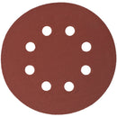 Sanding Disc 125mm 240 Grit With Holes 10/pk Hook And Loop