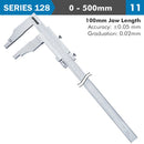 Vernier Caliper Jaw Length 100mm 0-500mm