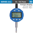 Digital Indicator Flat Back 12.7mm/0.5"
