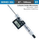 Dig. 3 Points Inside Micrometer 87-100mm 0.005mm Acc. 0.001mm Res.