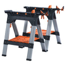 Pony 2pc 710mm Multi-func. Sawhorses / 2pc E-z Hold 12" Expandable Cla