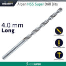 Hss Super Drill Bit Long 4 X 119mm Pouch