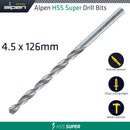Hss Drill Bit Long 4.5 X 126mm Bulk