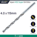 Hss Drill Bit Long 4 X 119mm Bulk