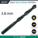 Hss Sprint Master 3.8mm X1 615038 Sleeved Din338 Alpen Drill Bit