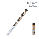 Timber Twist 8.0mm Wood Drill Bit Sleeved
